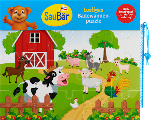 Puzzle do kúpeľa s motívom farmy SauBär