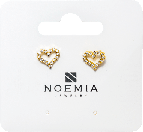 Naušnice srce - Gold Noemia