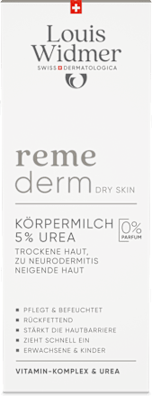 Louis Widmer remederm Körpermilch 5% Urea parfümfrei TH Louis Widmer remederm