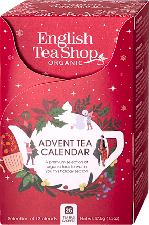 Kalendarz adwentowy z herbatkami w saszetkach, czerwony English Tea Shop