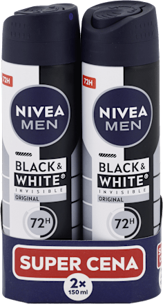 Pánsky antiperspirant v spreji Black & White Invisible Original NIVEA MEN