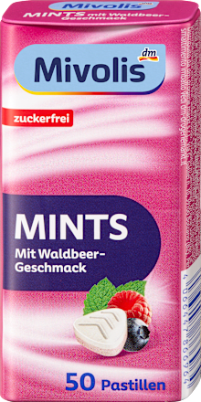 MINTS Zuckerfreie Pastillen mit Waldbeergeschmack Mivolis