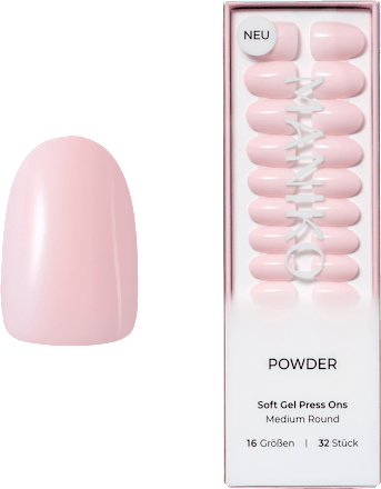 Künstliche Nägel Press Ons Medium Round Powder Maniko