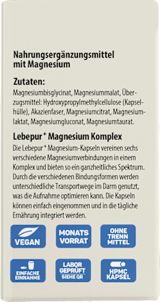 Kapseln Magnesium Komplex Lebepur