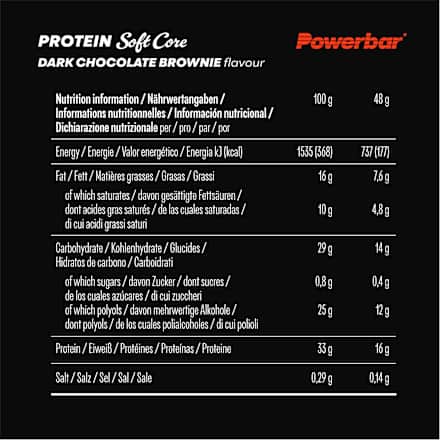 Proteinriegel, Soft Core Dark Chocolate Brownie PowerBar
