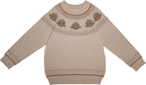 Anouk Pullover aus Strick mit Raglanärmeln & Affi-Muster, beige, Gr. 104 Anouk natubini