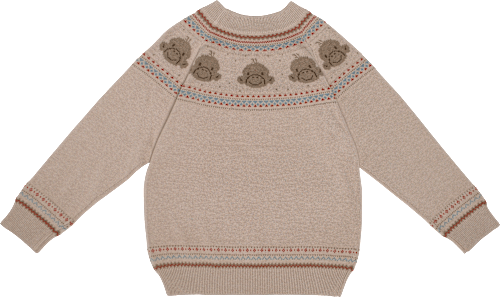 Anouk Pullover aus Strick mit Raglanärmeln & Affi-Muster, beige, Gr. 104 Anouk natubini