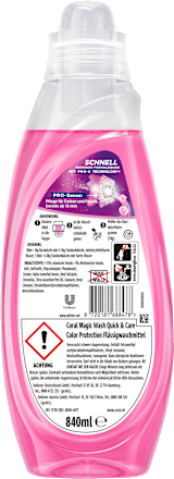 Colorwaschmittel flüssig Magic Wash Quick & Care Coral