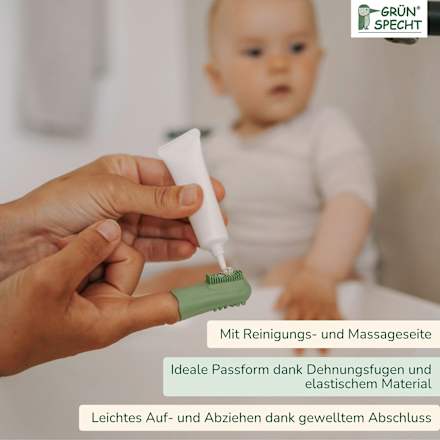 Fingerzahnbürste Naturkautschuk Grünspecht