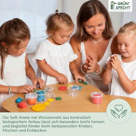 Soft-Knete Set 4tlg (4 x 120 g) Grünspecht