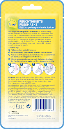 Fußmaske Feuchtigkeit Burgit