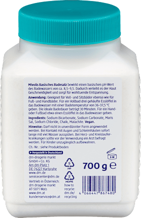 Basisches Badesalz Mivolis