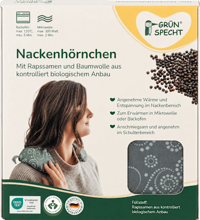 Nackenhörnchen Rapssamen grau-mint Grünspecht