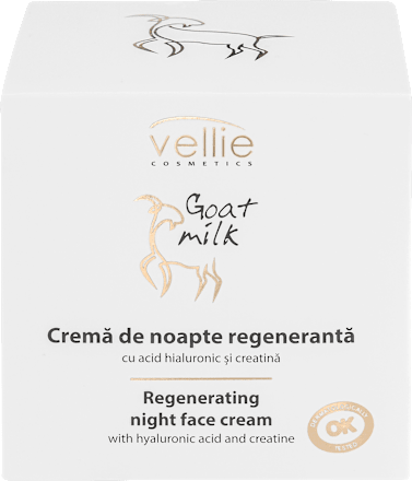 Cremă regenerantă de noapte cu extract din lapte de capră Vellie