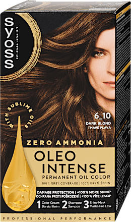 Tartós hajfesték, sötétszőke 6-10 Syoss Oleo Intense