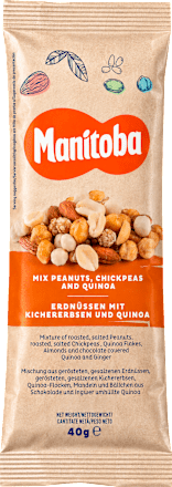 Mix de năut, arahide,migdale, cereale de quinoa și quinoa invelită in ciocolată Manitoba