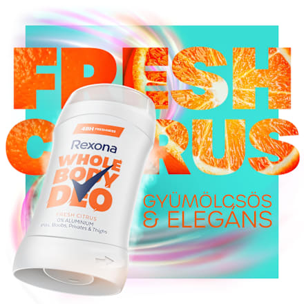 Deo stift teljes testre, friss citrus illattal Rexona