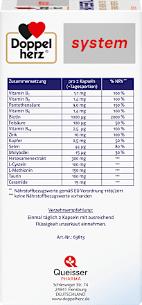 Doppelherz system Hair Essential Kapseln 120 St Doppelherz