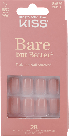 Bare but Better veštački nokti, veličina: S short - Nudies KISS
