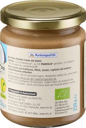 Crema spalmabile di cocco e mandorle dmBio