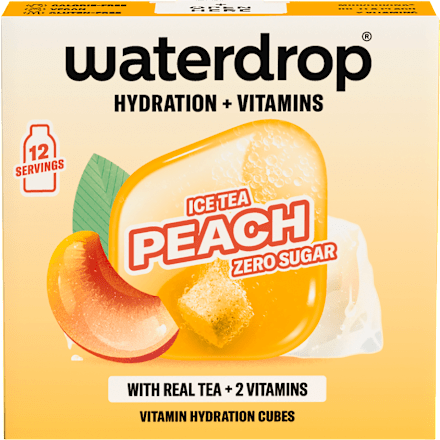 microdrink s příchutí černý čaj a broskev waterdrop