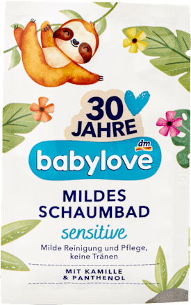Spumant de baie pentru piele sensibilă cu mușețel și pantenol babylove