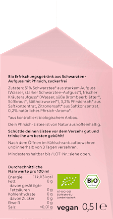 Eistee, Pfirsich & Schwarztee nosuga