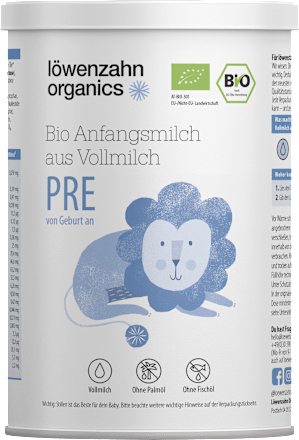Anfangsmilch Pre auf Vollmilchbasis, von Geburt an Löwenzahn Organics
