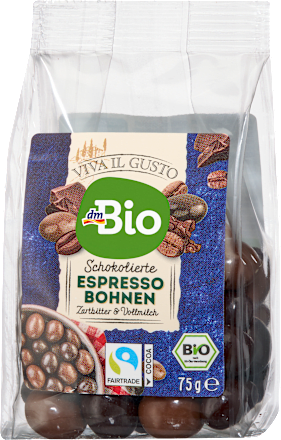 Schokolierte Espressobohnen dmBio