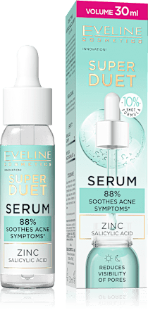 Serum za lice Super Duet protiv nepravilnosti – cink i salicilna kiselina EVELINE COSMETICS