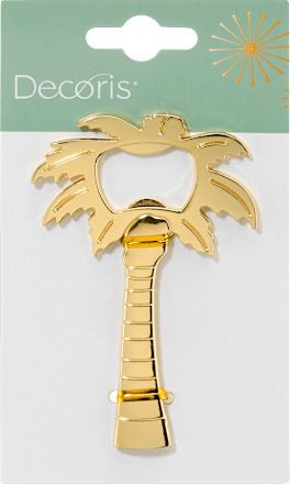 Flaschenöffner "Palme" aus Metall, gold (6,5x0,5x10 cm) Dekorieren & Einrichten