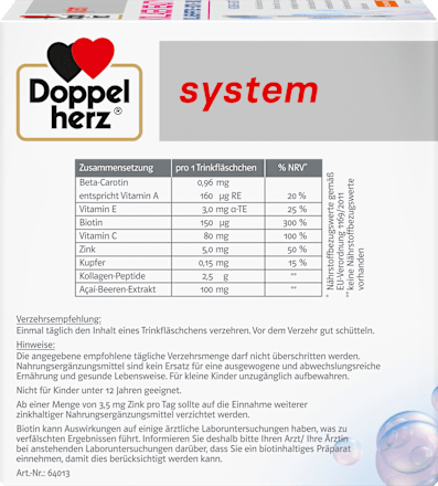 Doppelherz system Kollagen Beauty Orange-Maracuja 30 St a 25ml Doppelherz
