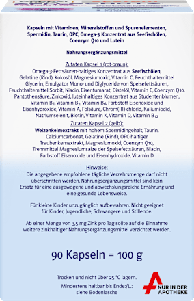 Doppelherz Zellschutz Plus Spermidin + Q10 + Taurin + OPC Kapseln 90 St Doppelherz