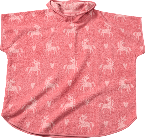 Badeponcho mit Einhorn-Muster, rosa, Gr. 1 ALANA