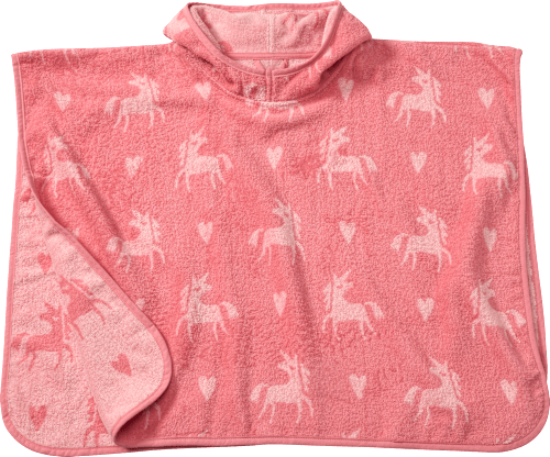 Badeponcho mit Einhorn-Muster, rosa, Gr. 0 ALANA