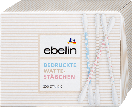 Wattestäbchen bedruckt sortiert ebelin