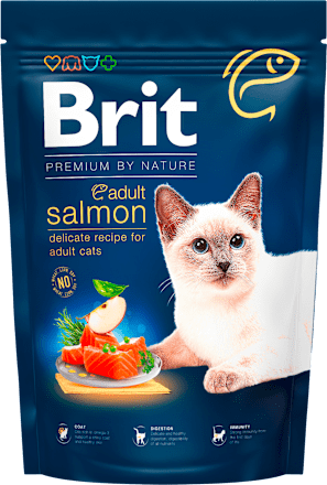 Premium by Nature granule pro kočky s lososem Brit