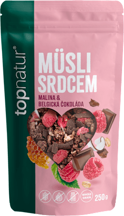 Müsli srdcem Malina & belgická čokoláda Topnatur