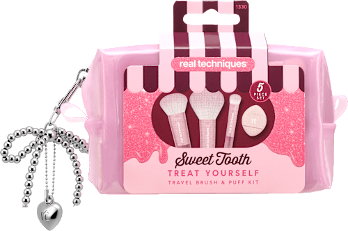 Cestová súprava štetcov a hubky Sweet Tooth Treat Yourself REAL TECHNIQUES