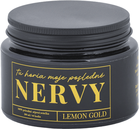Sójová vonná sviečka Nervy Lemon Gold BOTANICA SLAVICA