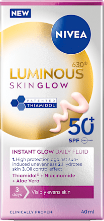 Dnevni fluid za obraz Luminous Glow, ZF 50+ NIVEA