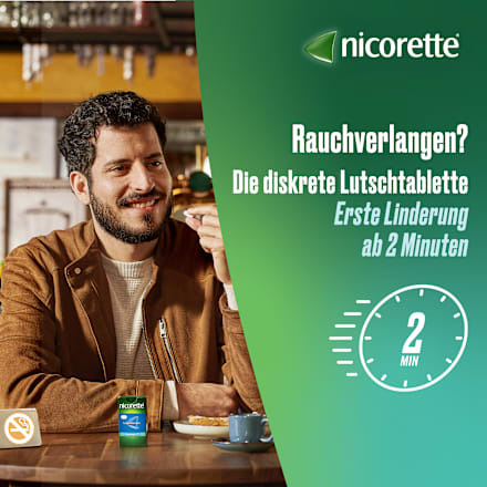 nicorette freshmint 2 mg Nicotin  Lutschtabletten, gepresst Nikotin, (2 x 40St) nicorette
