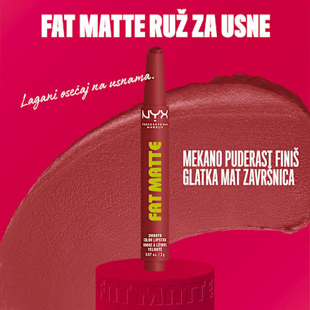  FAT MATTE karmin za usne - 09 Mauve Cloud NYX PROFESSIONAL MAKEUP