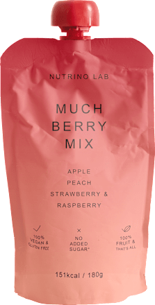 Much Berry piure cu mere, piersici, căpsuni si zmeură Nutrino Lab