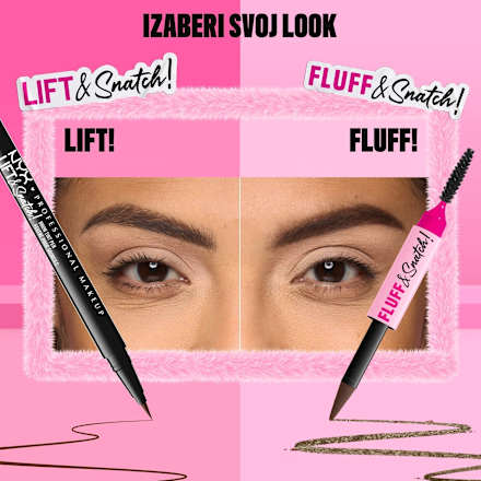 FLUFF & Snatch! olovka za obrve- 05 cool ash brown NYX PROFESSIONAL MAKEUP