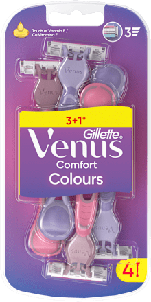 Dámske jednorazové holiace strojčeky Comfort Colours 3+1 Gillette Venus