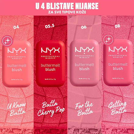 buttermelt blush rumenilo- 05.50 cherry pop NYX PROFESSIONAL MAKEUP