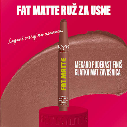 FAT MATTE karmin za usne -  08 Toasty Taupe NYX PROFESSIONAL MAKEUP