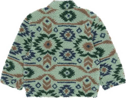 Teddyjacke mit Jacquard-Muster, grün, Gr. 86/92 Mikk-Line