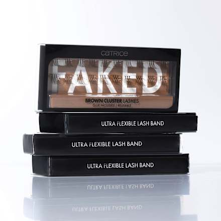 Künstliche Wimpern Faked Cluster Lashes Brown CATRICE